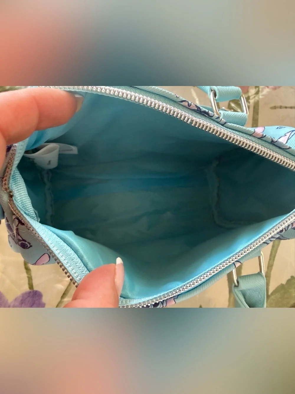 Disney Stitch Mint Green and Pink Kids Crossbody Handbag